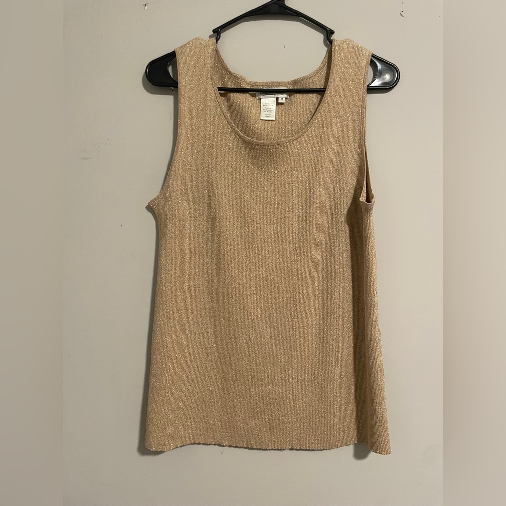 Coldwater Creek Shimmering Tan Tank Top